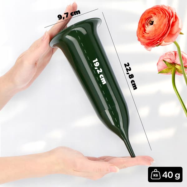 KADAX Vase Flaske Til Kirkegård Gravsten 23cm Gravsten Til Blomster Grøn
