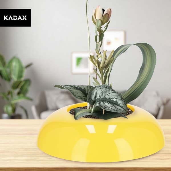 KADAX Urtepotteskjuler til kompositioner, dekorationer, Ikebana-base, gul, 9,5 cm