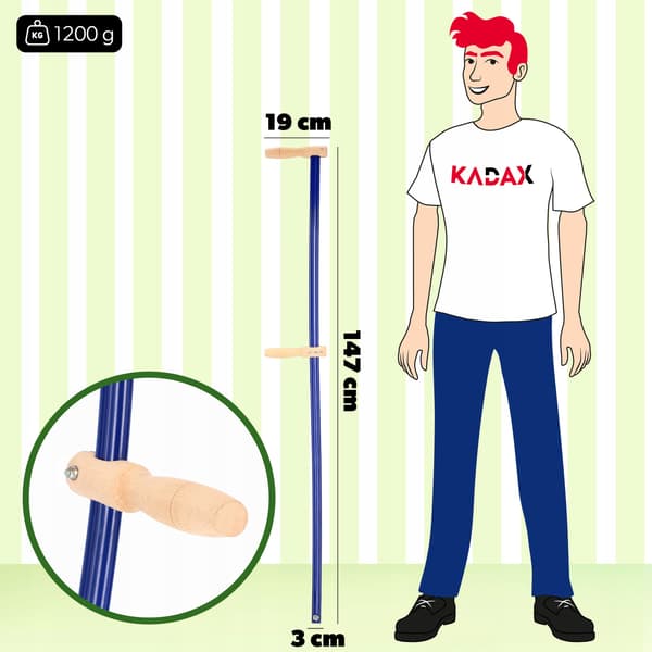 KADAX Metal havehåndklipper med massiv skaft, 147 cm