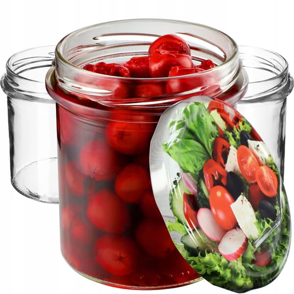 KADAX Avila muurauspurkit 350ml 10kpl 82mm + "Vegetable Mix" kannet