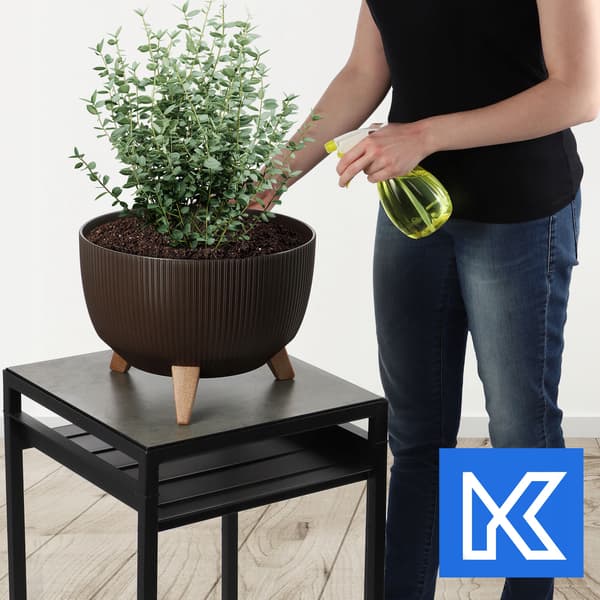 KADAX Urtepotte Havepotte med Ben til Blomster Stor Rund Indsatsskål 33 cm