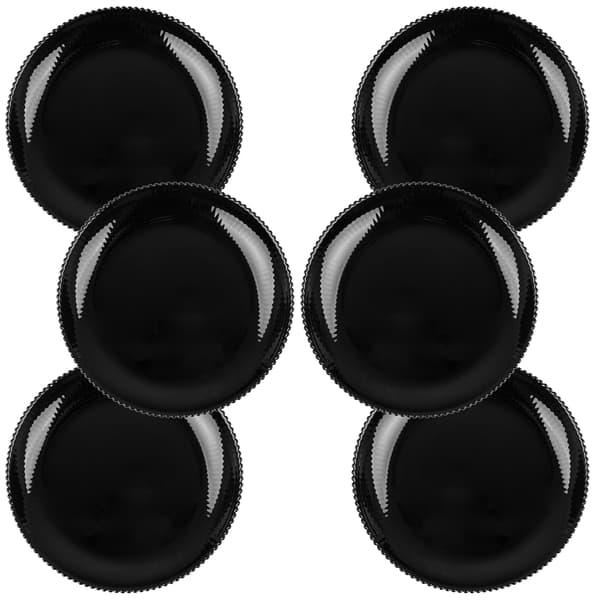 KADAX 6x Desserttallrikar 19 cm Kaktallrikar Räfflade Glastallrikar Små