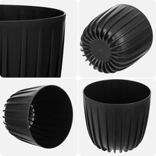 KADAX Urtepotte, Urtepotte, 20 cm Rund, Plast, Sort