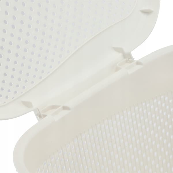 KADAX Tvättkorg med lock, stor plastbehållare, 55 l, vit