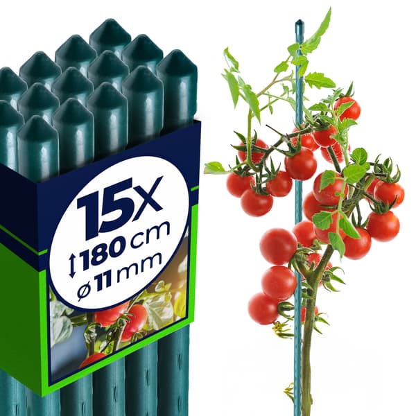 KADAX Växtstöd 180 cm tomatpinnar belagda 11 mm 15 st