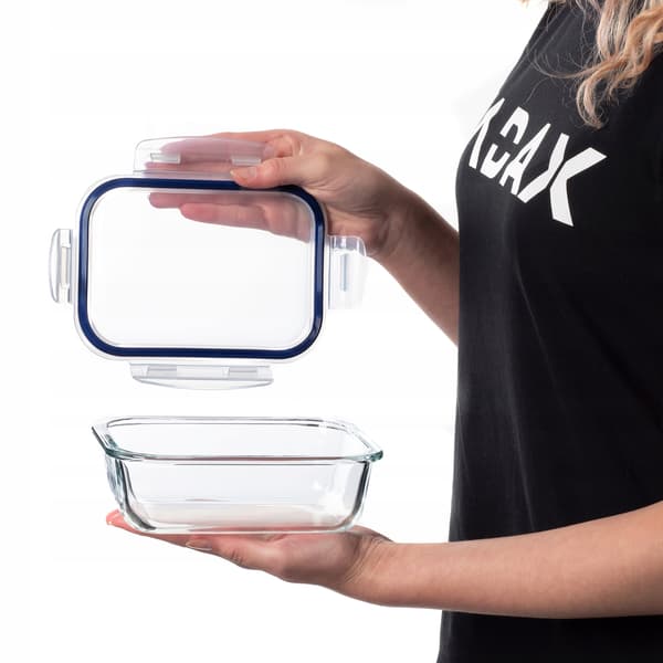 KADAX Glasmatbehållare 640ml Med Lock Matlåda