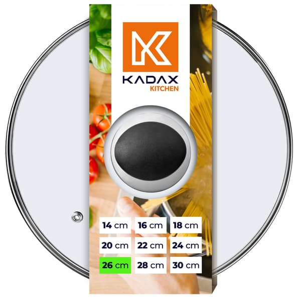 KADAX Glaslock 26cm Grytpanna Universal Värmebeständig