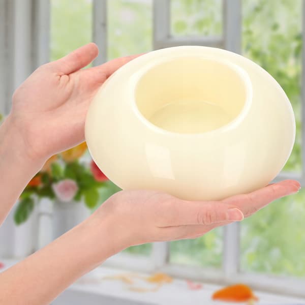 KADAX Urtepotteskjuler til Arrangementer Kompositioner Midterstykke Ikebana Base Creme 9,5cm