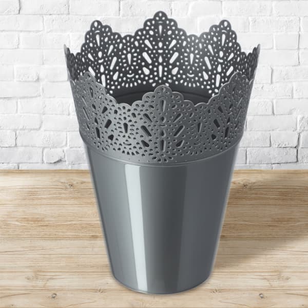 KADAX Blomkruka, Blomkruka, Lock, Högt Plast Blomställ, 16,5 cm, Guld