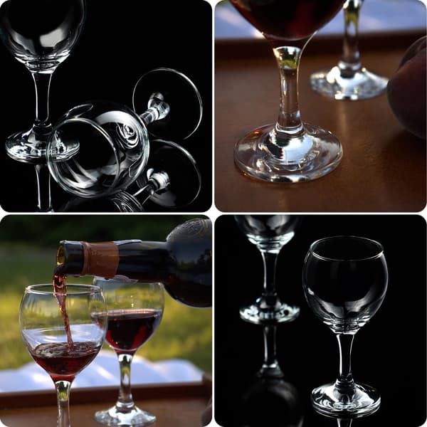 KADAX Röd- och Vitvinsglas 260 ml Set med 6 glas