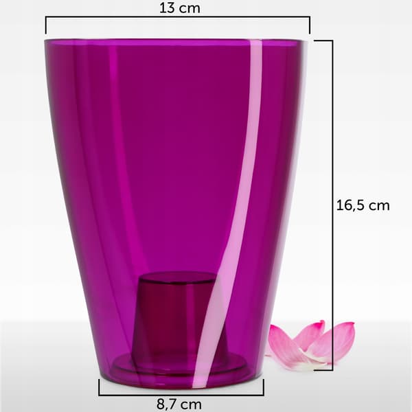 KADAX Urtepotte Orkidé Planter Plastik Urtepotte Lilla 13cm