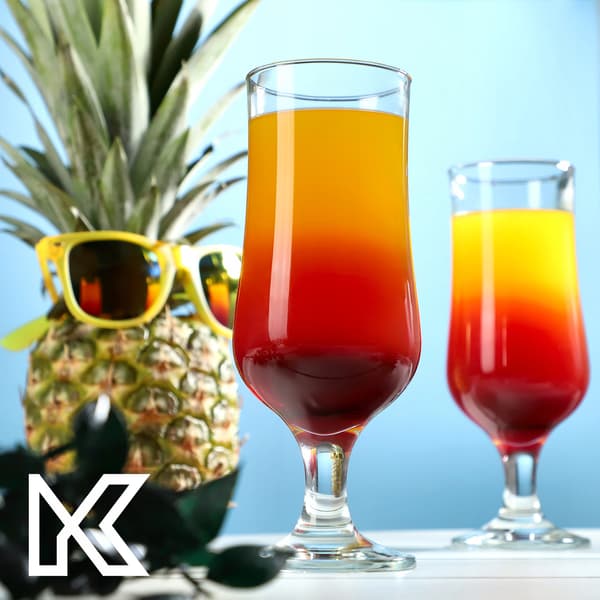 KADAX Glas til Drinks, Cocktails, Drikkevarer, Øl, Vand, 370ml, Sæt med 6