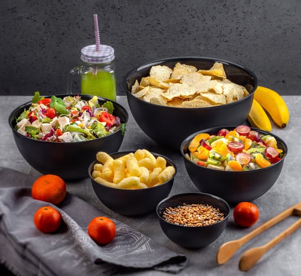 KADAX Plastskål 1L Fruktsalladsskål Liten Universal 16cm