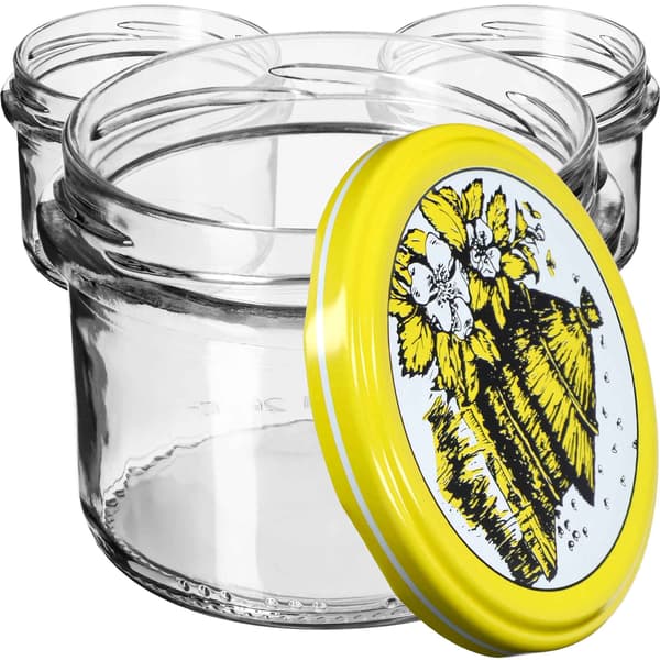 KADAX Tartu muurauspurkit 235ml 50kpl 82mm + "Bees" kannet