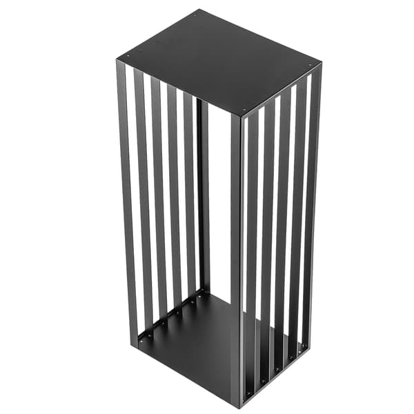 KADAX Vedställ, Metallkorg, Stor Hylla, Svart, 90 cm