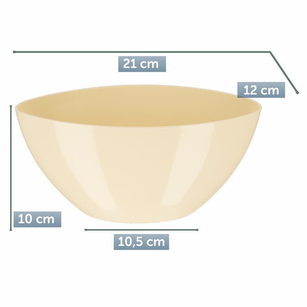 KADAX Urtepotte 21 cm Oval Plastik Urtepottedæksel Ecru