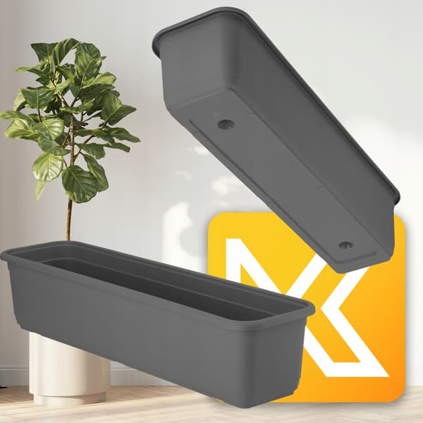 KADAX Balkonkasse 60 cm Urtepotte Urtepotte Balkon Blomsterstander Antracit