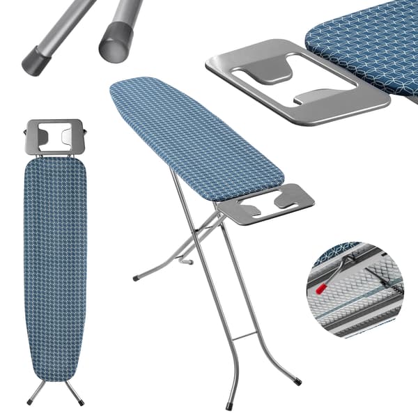 KADAX Strygebræt 110x30cm Sammenklappeligt Med Strygejernholder Standard
