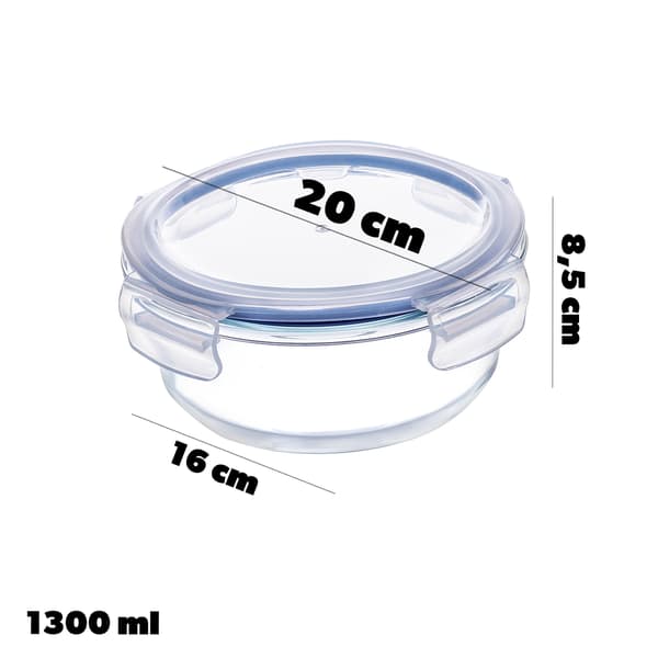 KADAX 4x Glasmatbehållare 1300ml Med Lock Matlåda