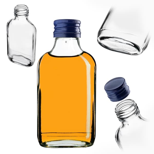 KADAX Pullo 100ml Tummansinisellä korkilla 50kpl.