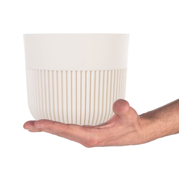 KADAX Blomkruka 15 cm Plast Rund Ribbad Växtkruka