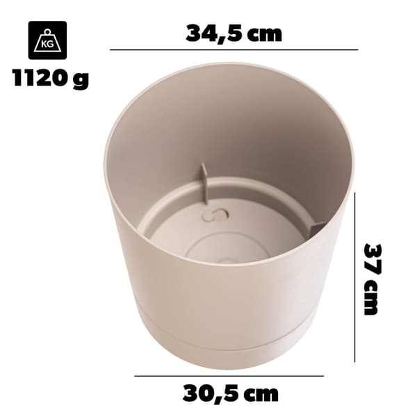 KADAX Urtepotte Urtepotte med Stander Plastik Rund 34,5 cm