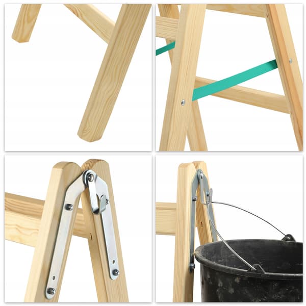 KADAX Målarstege i trä, 2x5 pinnar, stabil, dubbelsidig, 150 kg