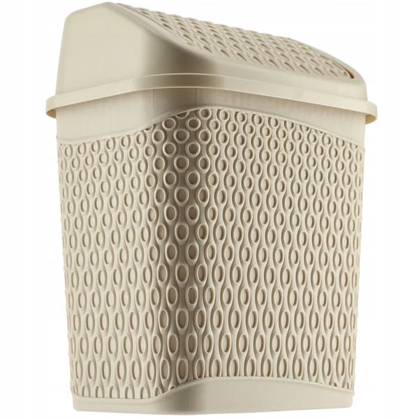 KADAX Beige Avfallsbehållare för Badrum 6,2L, Tippbar