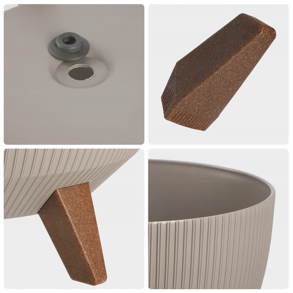 KADAX Urtepotteskjuler på ben + Indsatspotte 29 cm Beige Stribet