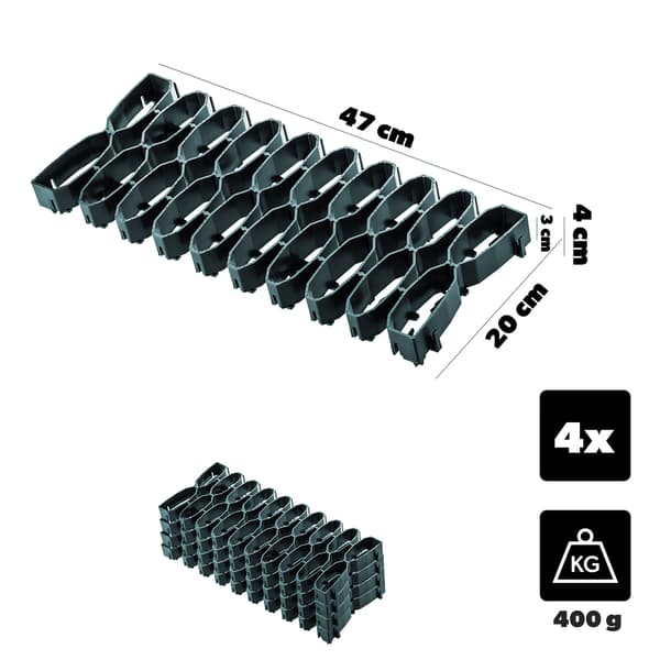 KADAX Gräsmattgaller för robotgräsklippare, perfekt för kurvor, 47 cm, 4-pack