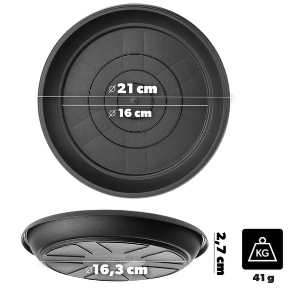 KADAX Podstawka do doniczek Terra antracyt POD21-S