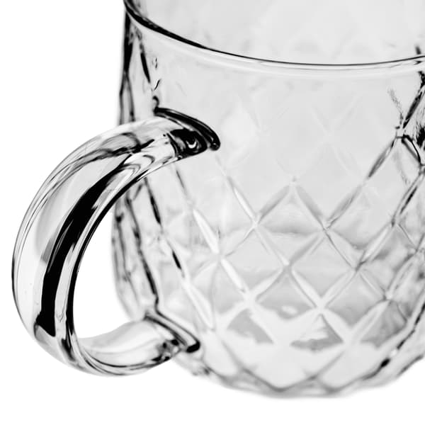 KADAX Teglas med Kaffehandtag 350ml Dryckesglas Set med 6 Glas