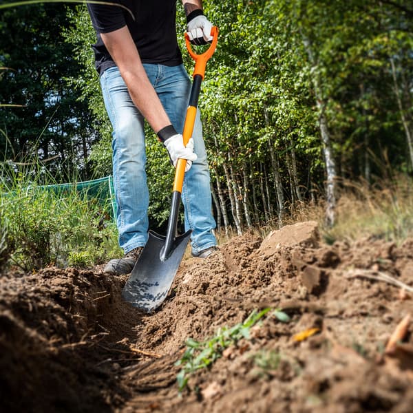 KADAX Dräneringsspade Fruktträdgårdsspade Lång Smal Vass Härdad Hål