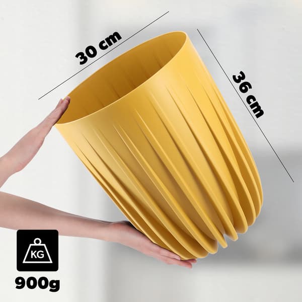 KADAX Urtepotte med Indsats 30x36cm Rund Plastlåg Indsats