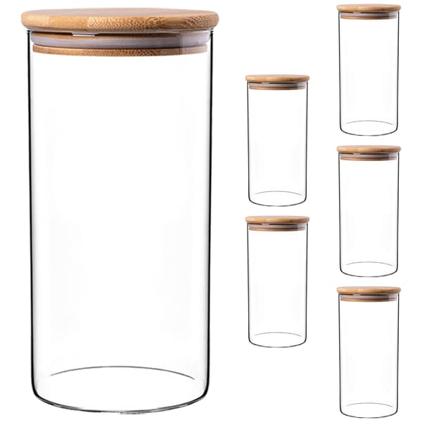 KADAX Matbehållare Pasta Glas Kryddburk med Lock 1,4L