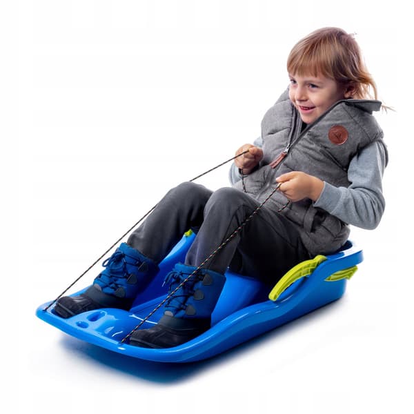 KADAX Bobslide med broms, plast, stor, med snöre