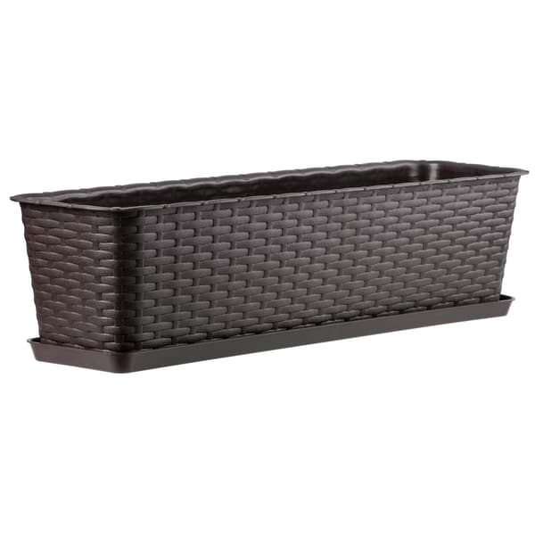 KADAX Balkonkasse Blomsterpotte 60cm + Brun Stativ