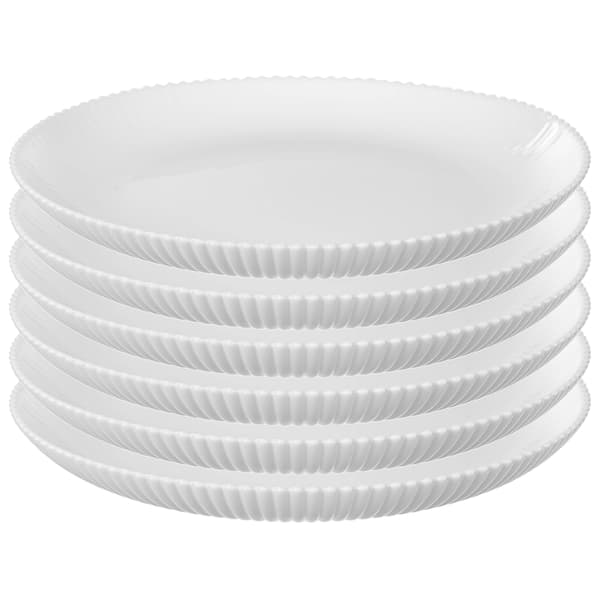 KADAX 6x Desserttallrikar 19 cm Kaktallrikar Räfflade Glastallrikar Små
