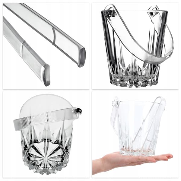 KADAX Isspand Glasbeholder med Tang Istang 800ml 0,8L