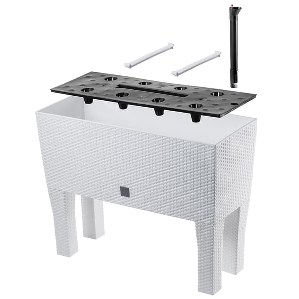 KADAX Urtepotte Haveplanter + Indsats Blomsterkasse på Ben Hvid 60cm