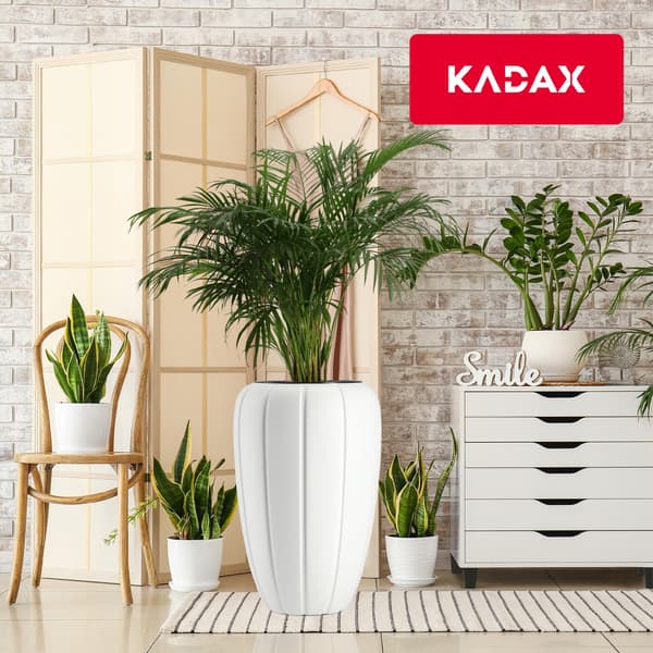 KADAX Høj havepotte + Indsats Hvid 60 cm Plastik 3D