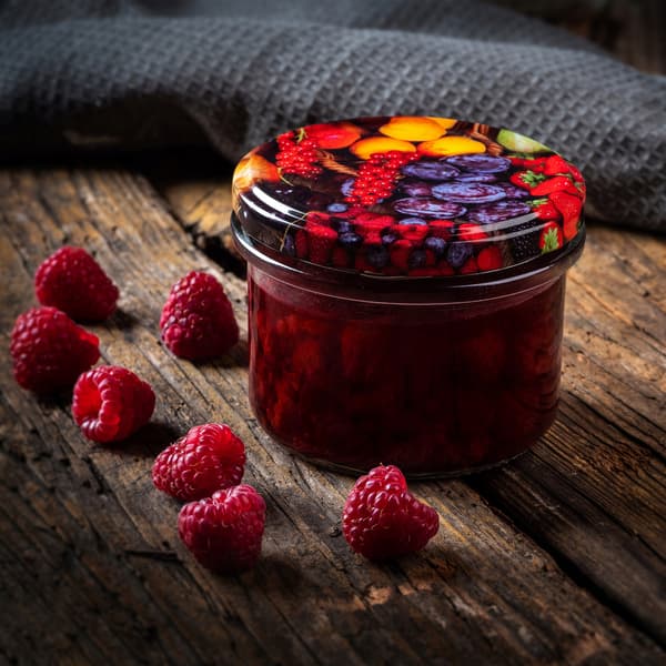 KADAX Glas 235 ml Glas til Honning, Marmelade til Stearinlys, Låg 10 stk. Fi82
