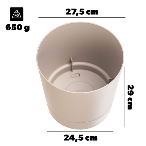 KADAX Urtepotte Urtepotte med Stander Plastik Rund 27,5 cm
