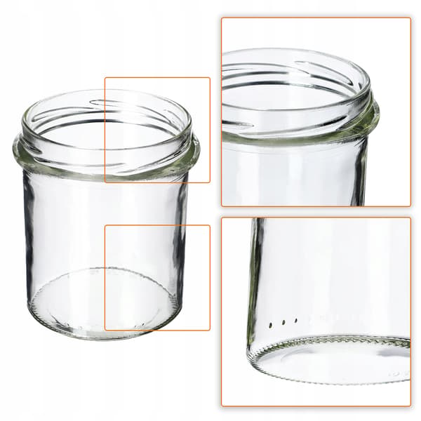 KADAX 50 st burkar 350 ml glas honungskonserver med lock Fi 82
