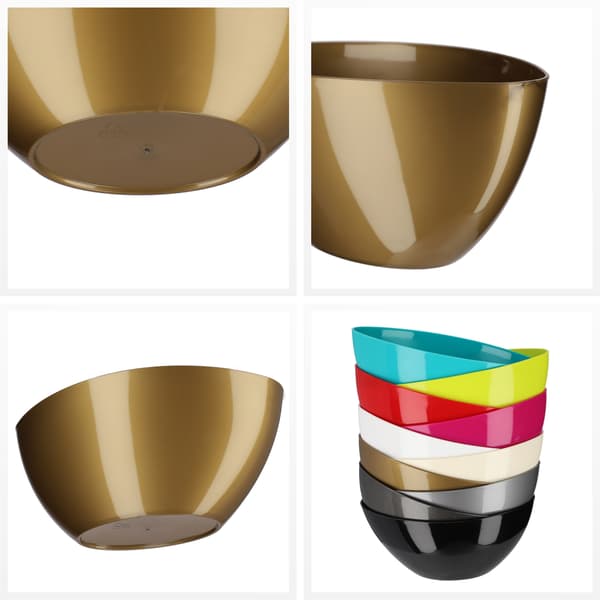 KADAX Blomkruka 30cm Oval Växtkruka Plast Guld