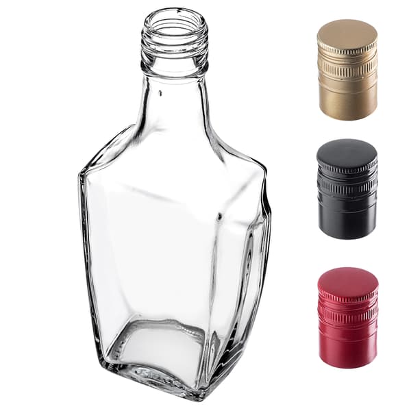 KADAX Glasflaske Glasflasker 250 ml Til Likør Vin Vodka Kapsler 10 stk