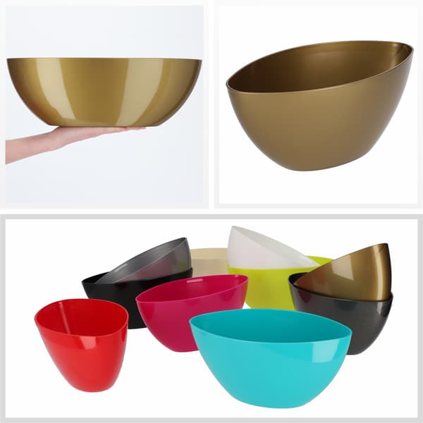 KADAX Urtepotte 38cm Oval Urtepotte Plastik Guld