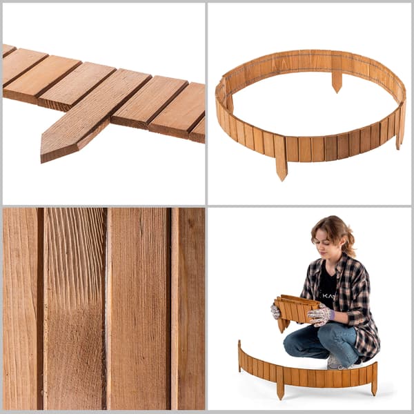 KADAX Palisade Havekant Træhegn Hamret Eg 10x114