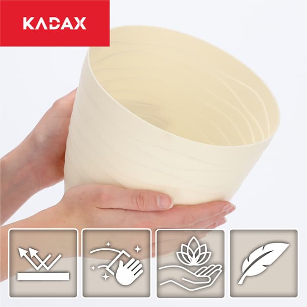 KADAX Urtepotte Urtepottedæksel Creme Rund 19cm Plast