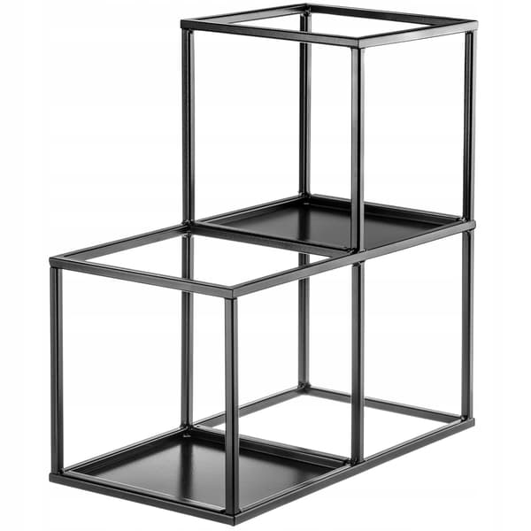 KADAX Metal Stående Blomsterhylde Sort Til Blomster Planter Dekorationer Loft